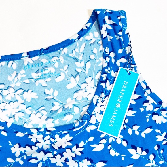 Draper James Blue & White Floral Sleeveless Stretch Dress Small Medium NEW NWT. - Picture 10 of 11